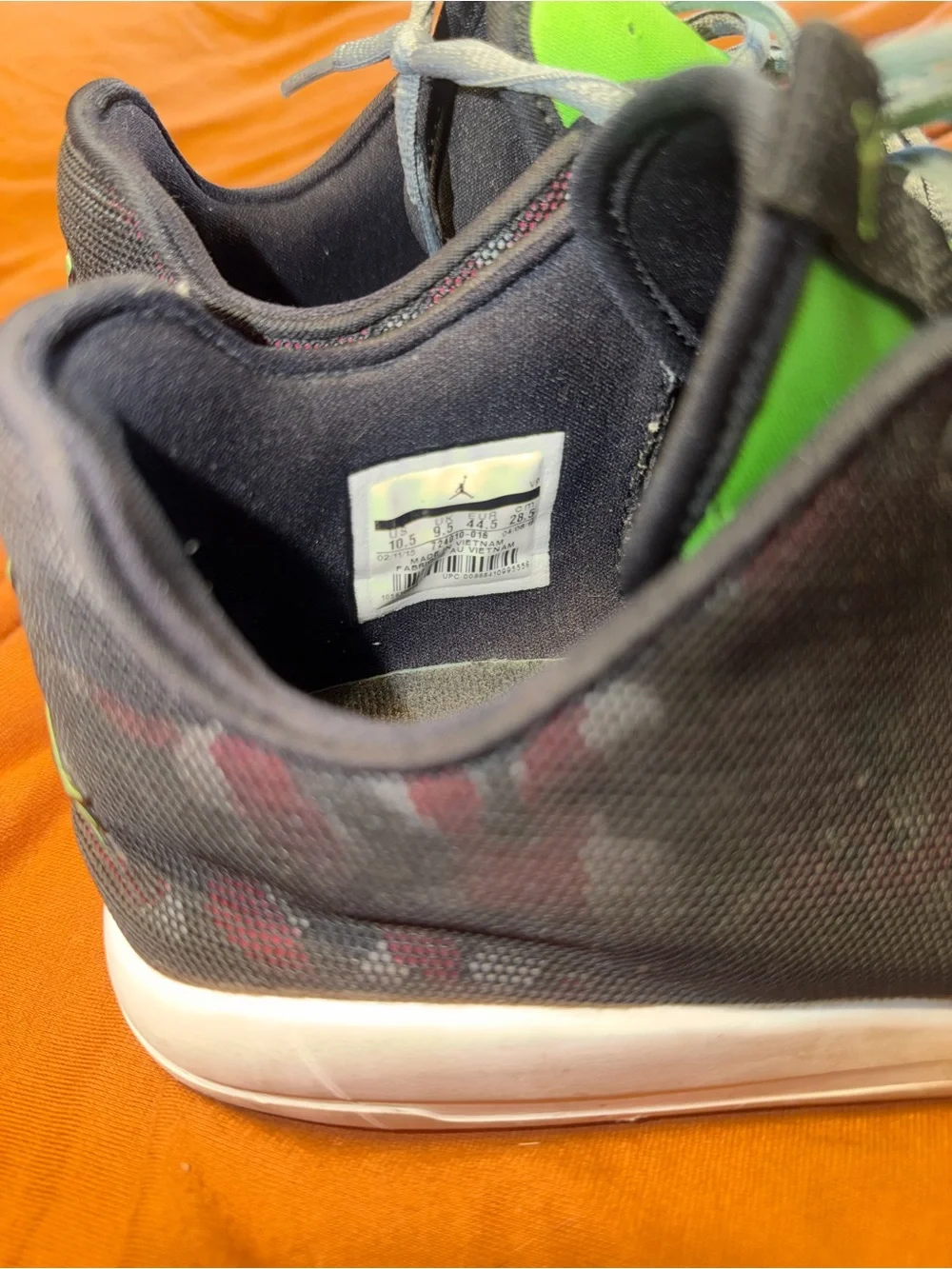 SALE!! Jordan Men's Sneakers - Black & Neon Green